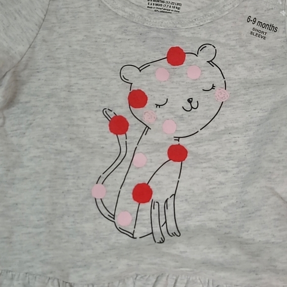 Brand New! First Impressions Baby Girl Gray Ruffle Top & Black Joggers 6-9M - Picture 2 of 9